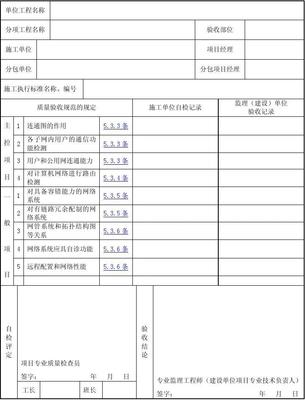 計算機網(wǎng)絡系統(tǒng)檢測檢驗批質(zhì)量驗收記錄與施工質(zhì)量控制要點